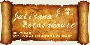 Julijana Milošaković vizit kartica
